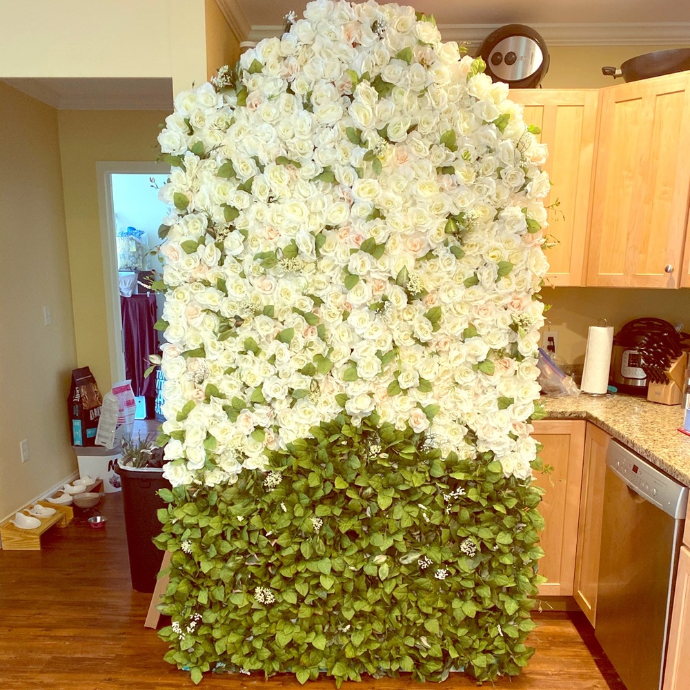 Flower Wall. Artificial flowers